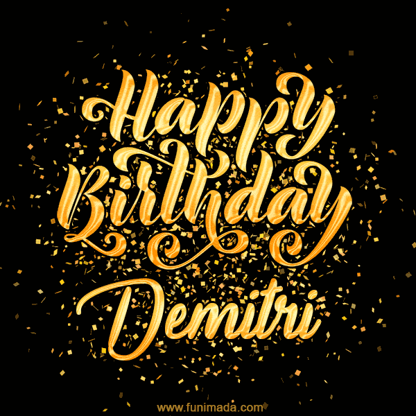 Happy Birthday Card for Demitri - Download GIF and Send for Free