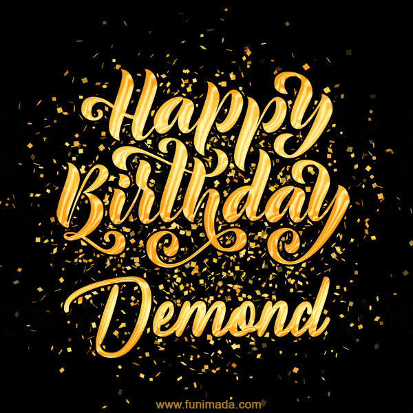 Happy Birthday Card for Demond - Download GIF and Send for Free