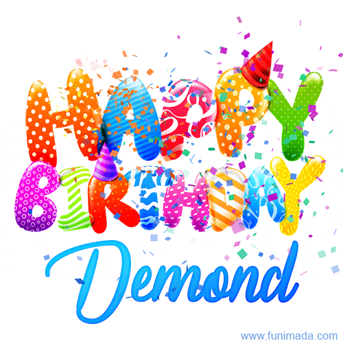 Happy Birthday Demond - Creative Personalized GIF With Name