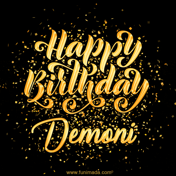 Happy Birthday Card for Demoni - Download GIF and Send for Free