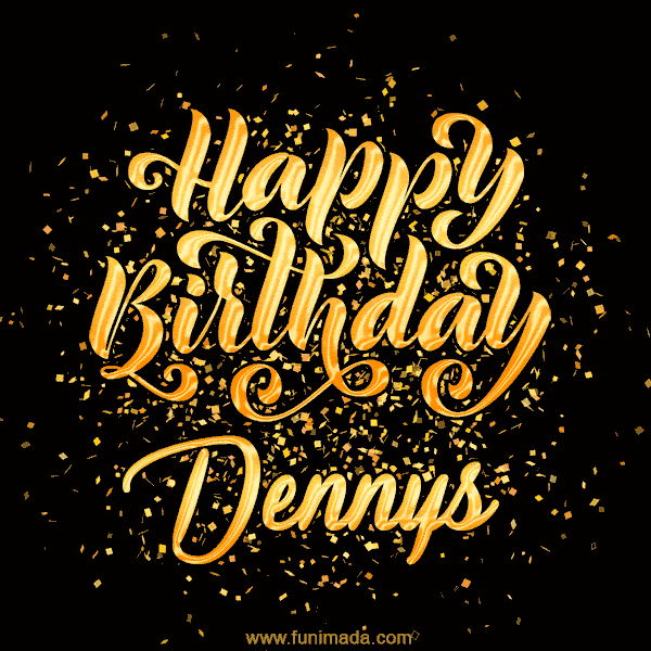 Happy Birthday Card for Dennys - Download GIF and Send for Free