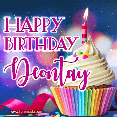 Happy Birthday Deontay - Lovely Animated GIF