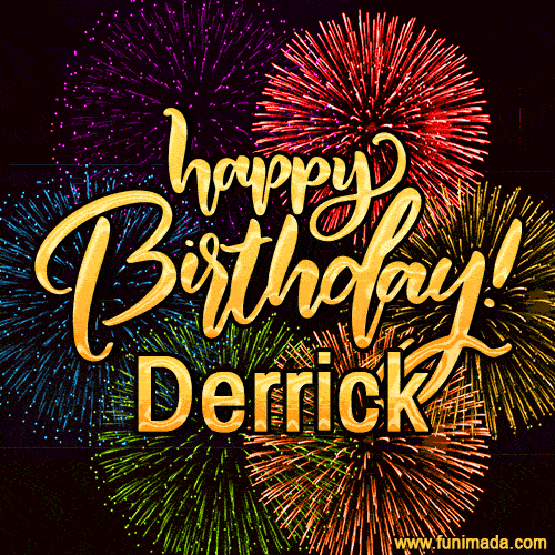 Happy Birthday, Derrick! Celebrate with joy, colorful fireworks, and unforgettable moments.