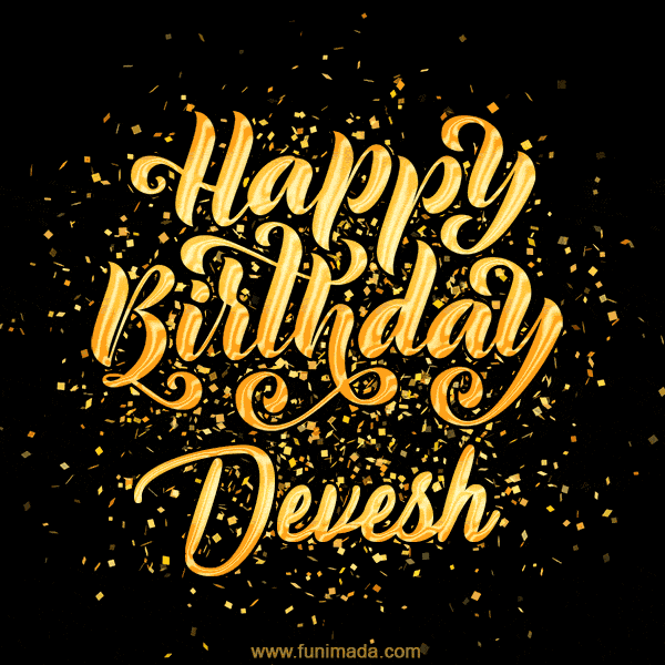 Happy Birthday Card for Devesh - Download GIF and Send for Free