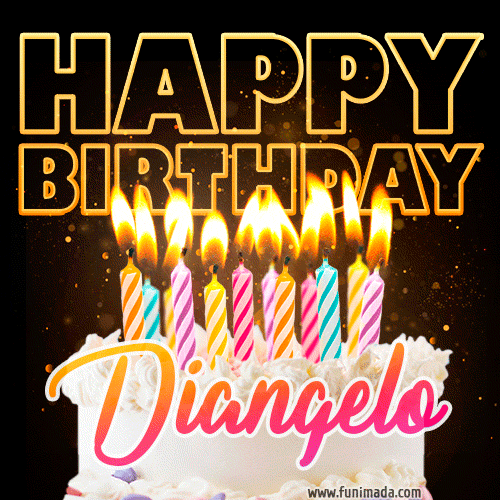 Diangelo - Animated Happy Birthday Cake GIF for WhatsApp