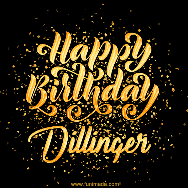 Happy Birthday Card for Dillinger - Download GIF and Send for Free