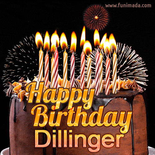 Chocolate Happy Birthday Cake for Dillinger (GIF)