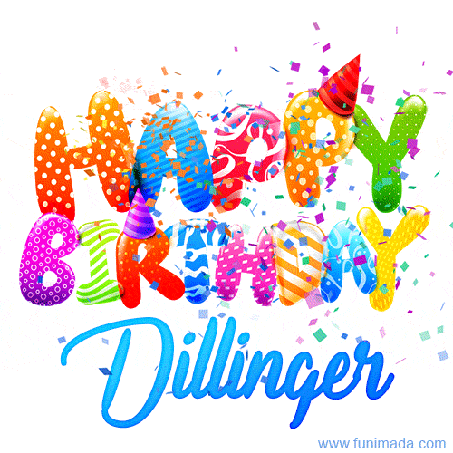 Happy Birthday Dillinger - Creative Personalized GIF With Name