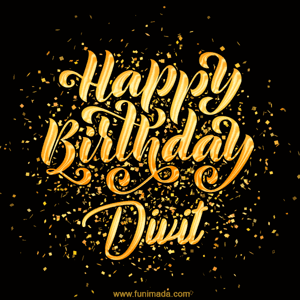Happy Birthday Card for Divit - Download GIF and Send for Free