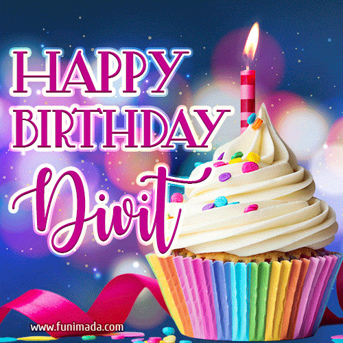 Happy Birthday Divit - Lovely Animated GIF