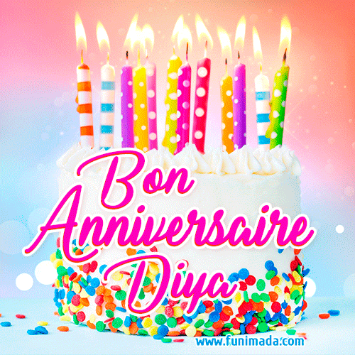 Joyeux anniversaire, Diya! - GIF Animé