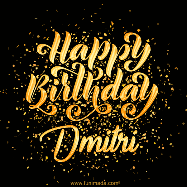 Happy Birthday Card for Dmitri - Download GIF and Send for Free