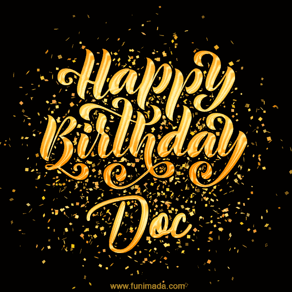 Happy Birthday Card for Doc - Download GIF and Send for Free