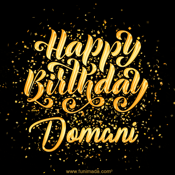 Happy Birthday Card for Domani - Download GIF and Send for Free