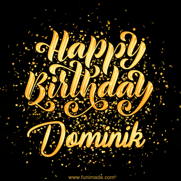 Happy Birthday Card for Dominik - Download GIF and Send for Free