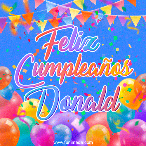 Feliz Cumpleaños Donald (GIF)