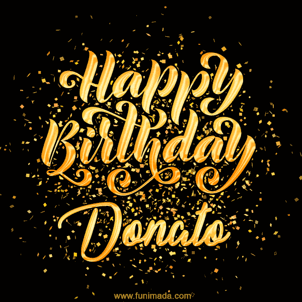 Happy Birthday Card for Donato - Download GIF and Send for Free