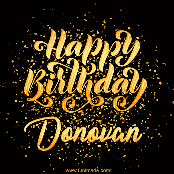 Happy Birthday Card for Donovan - Download GIF and Send for Free