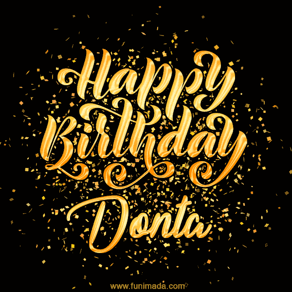 Happy Birthday Card for Donta - Download GIF and Send for Free