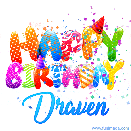 Happy Birthday Draven - Creative Personalized GIF With Name