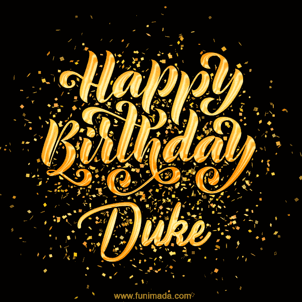 Happy Birthday Card for Duke - Download GIF and Send for Free