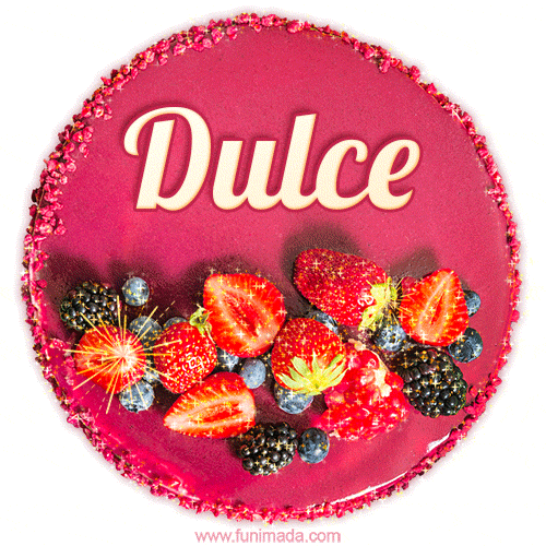Happy Birthday Cake with Name Dulce - Free Download