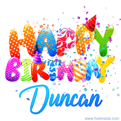 Happy Birthday Duncan - Creative Personalized GIF With Name