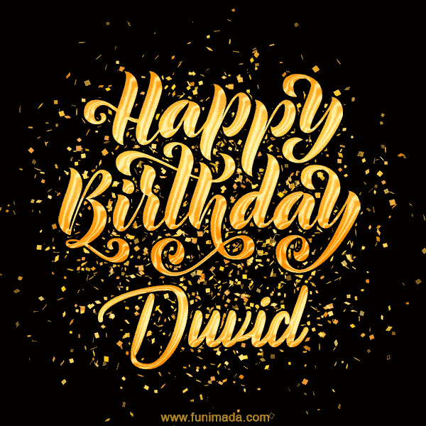 Happy Birthday Card for Duvid - Download GIF and Send for Free