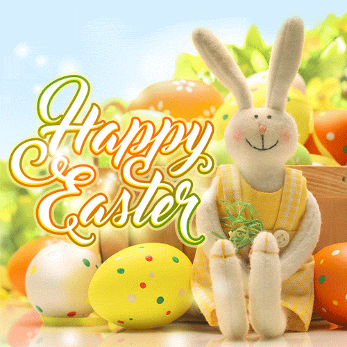 Happy Easter 2022 Animated Greeting Card (GIF Image)