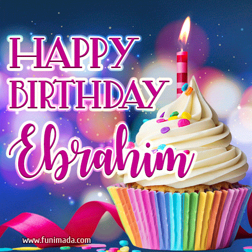 Happy Birthday Ebrahim - Lovely Animated GIF