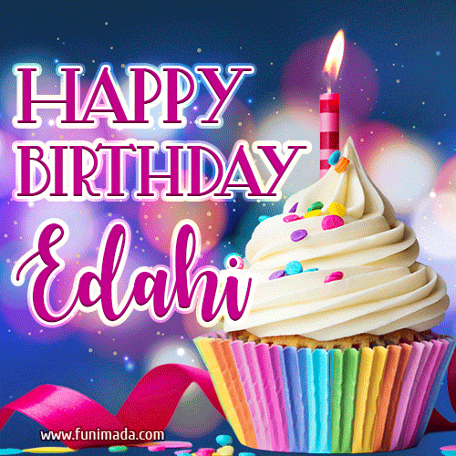 Happy Birthday Edahi - Lovely Animated GIF