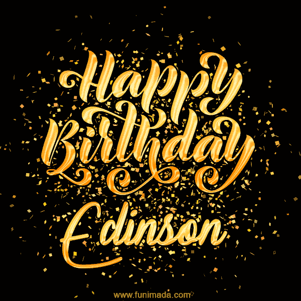 Happy Birthday Card for Edinson - Download GIF and Send for Free