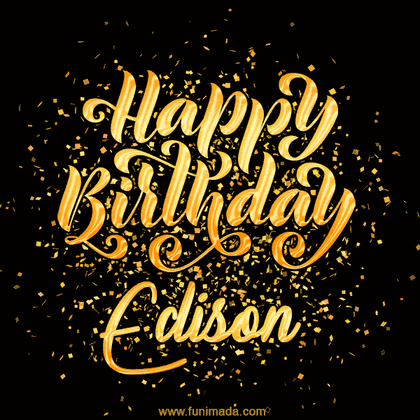 Happy Birthday Card for Edison - Download GIF and Send for Free