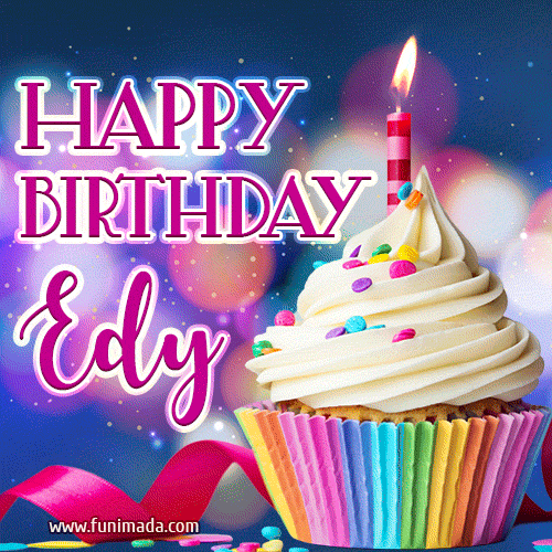 Happy Birthday Edy - Lovely Animated GIF