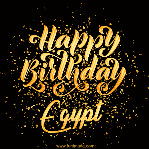 Happy Birthday Card for Egypt - Download GIF and Send for Free