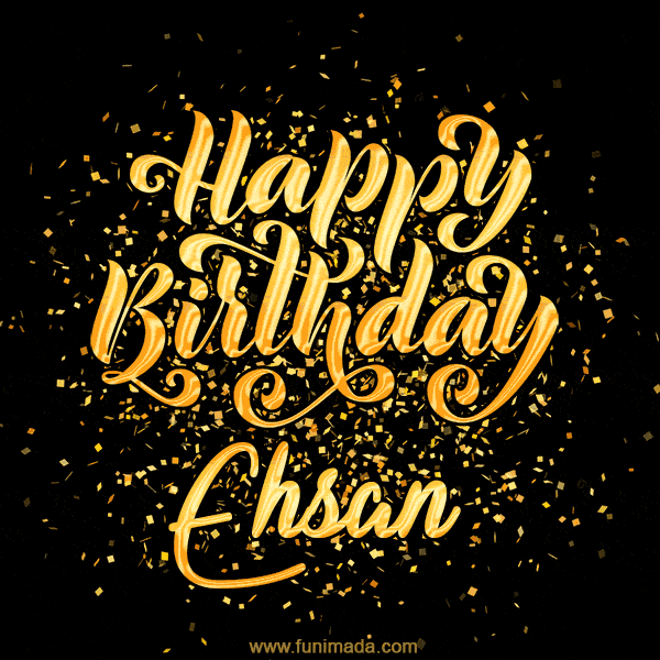 Happy Birthday Card for Ehsan - Download GIF and Send for Free