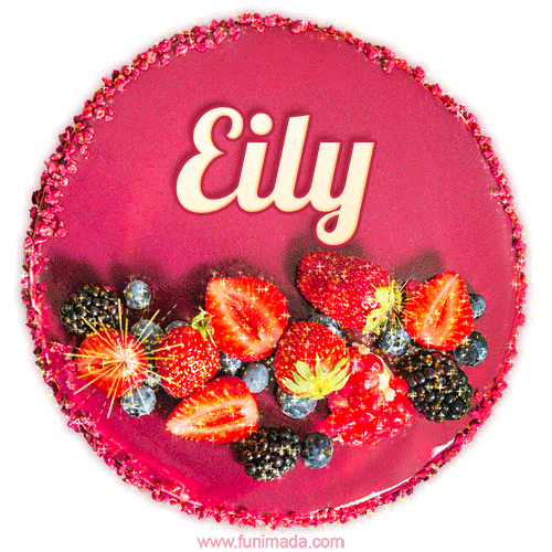 Happy Birthday Cake with Name Eily - Free Download