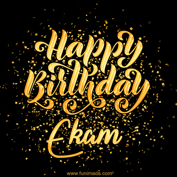 Happy Birthday Card for Ekam - Download GIF and Send for Free