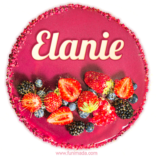 Happy Birthday Cake with Name Elanie - Free Download