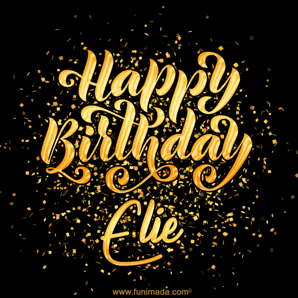 Happy Birthday Card for Elie - Download GIF and Send for Free