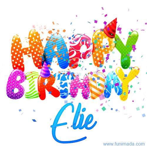 Happy Birthday Elie - Creative Personalized GIF With Name
