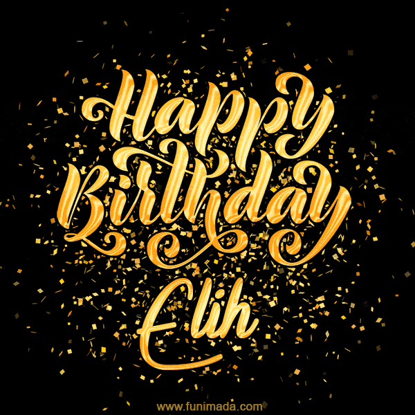 Happy Birthday Card for Elih - Download GIF and Send for Free