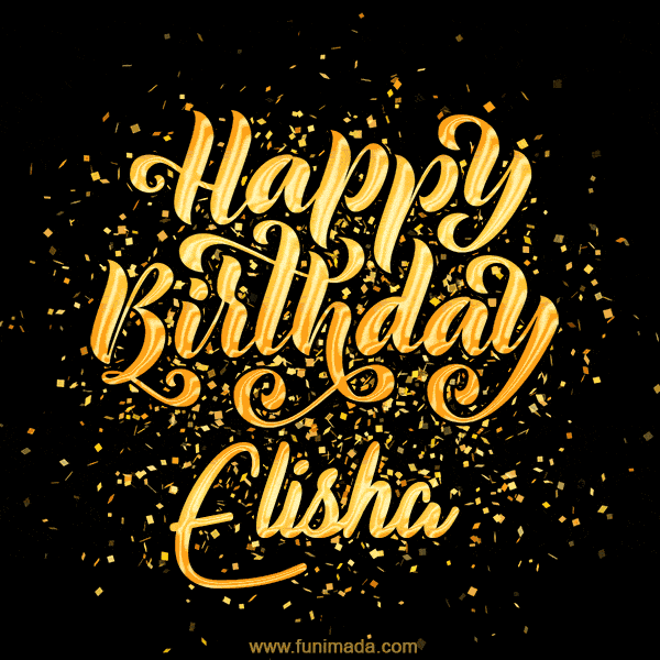 Happy Birthday Card for Elisha - Download GIF and Send for Free