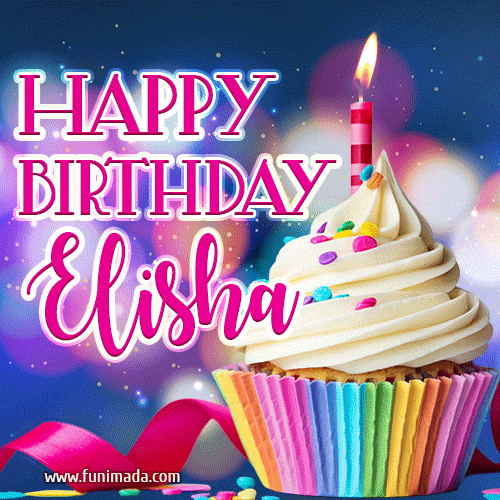 Happy Birthday Elisha - Lovely Animated GIF