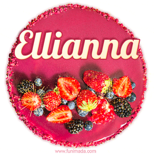 Happy Birthday Cake with Name Ellianna - Free Download