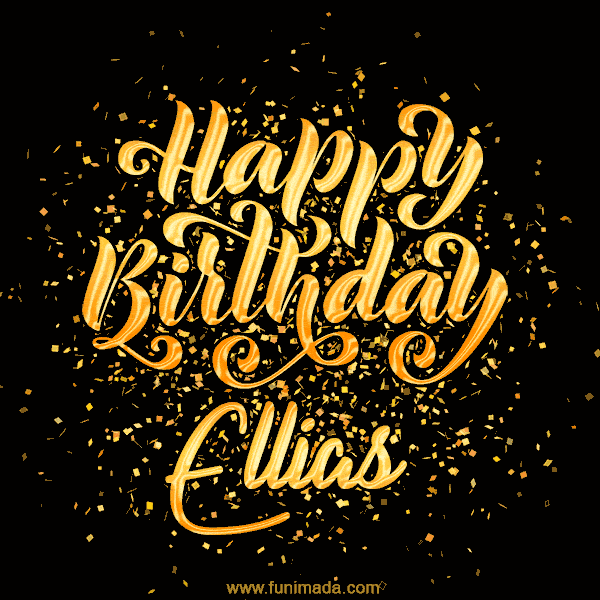 Happy Birthday Card for Ellias - Download GIF and Send for Free