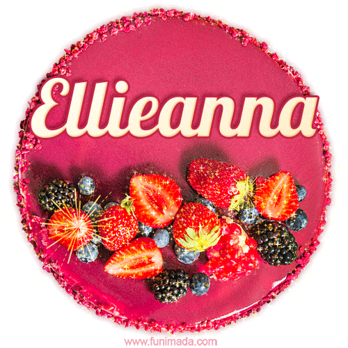 Happy Birthday Cake with Name Ellieanna - Free Download