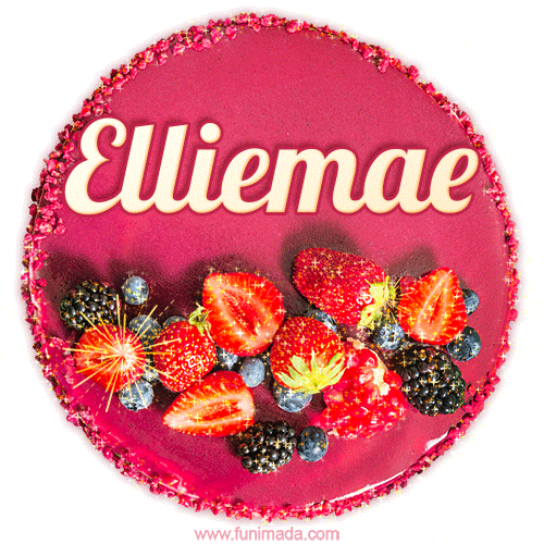 Happy Birthday Cake with Name Elliemae - Free Download