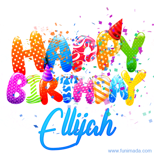 Happy Birthday Ellijah - Creative Personalized GIF With Name