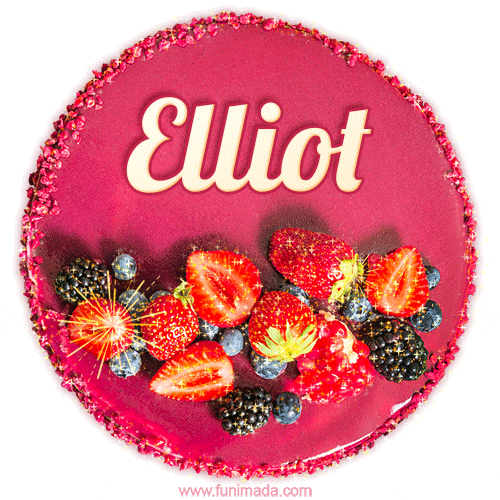 Happy Birthday Cake with Name Elliot - Free Download